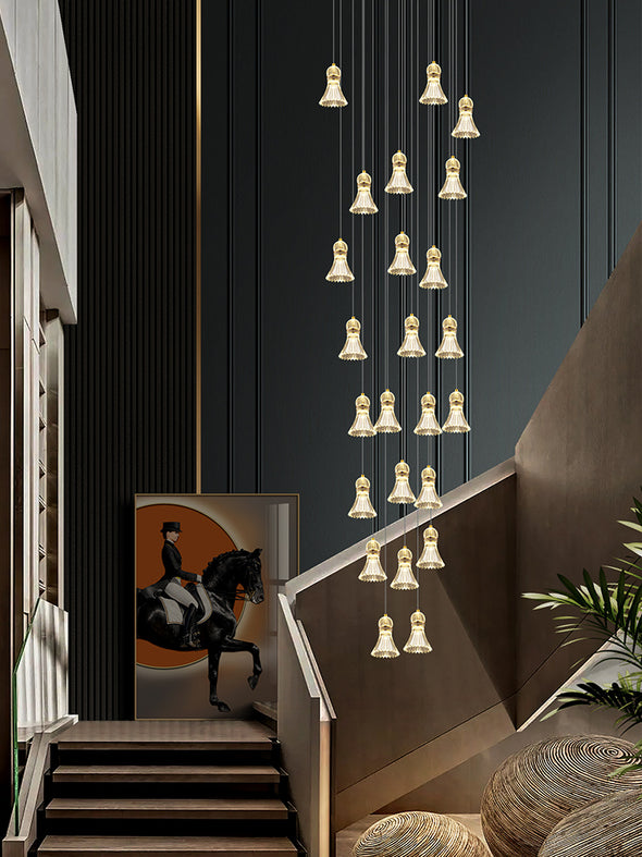 Chandelier For High Ceiling Staircase