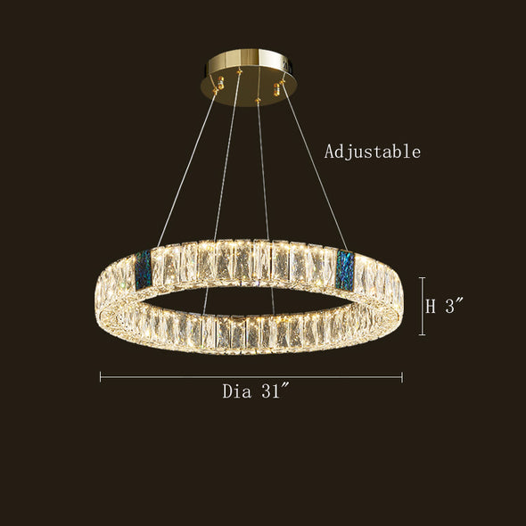 Crystal Ring Chandelier for Dining room