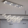 Luxury minimalist crystal chandelier for dining room, kitchen decorative lighting