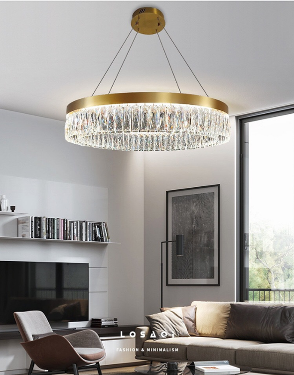 Exquisite crystal chandelier for villas, apartments or restaurant island tables
