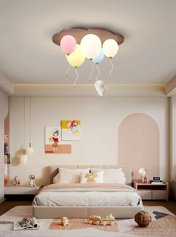 Colorful balloon cloud ceiling lamp for children's bedroom