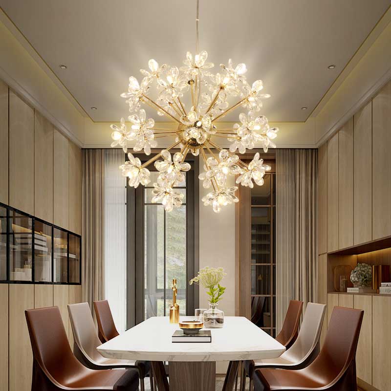 Modern Round Chandelier For Dining Room Foyer Hanging Light Fixture ...