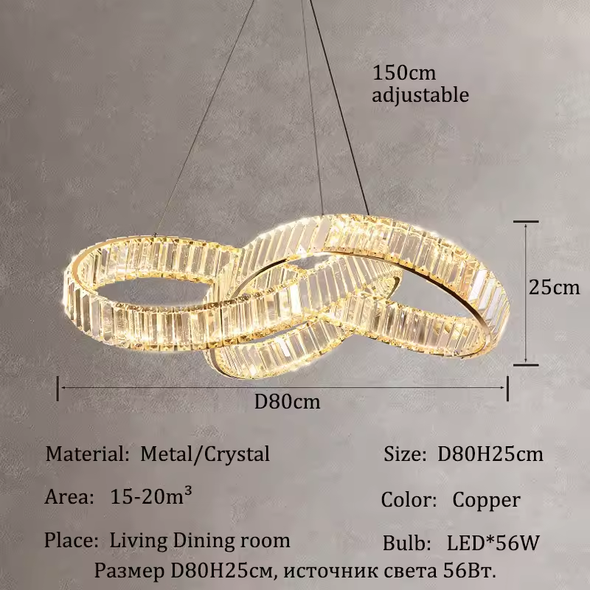 Luxurious crystal chandelier. New design,Suitable for various indoor spaces.