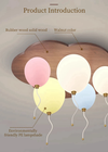 Colorful balloon cloud ceiling lamp for children's bedroom