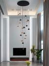 Elegant spherical pendant light for staircase or living room lighting
