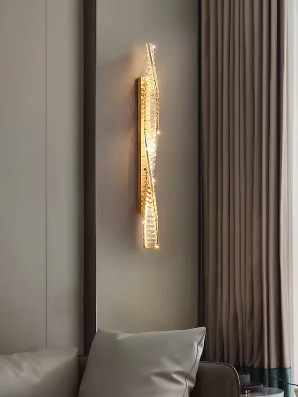 New luxury crystal wall lamp, artistic decoration for interior space