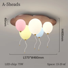 Colorful balloon cloud ceiling lamp for children's bedroom