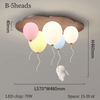 Colorful balloon cloud ceiling lamp for children's bedroom