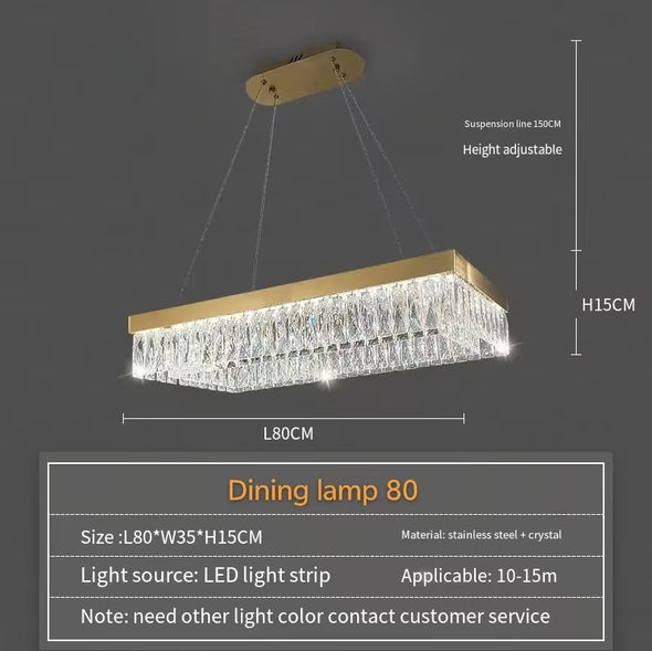 Exquisite crystal chandelier for villas, apartments or restaurant island tables