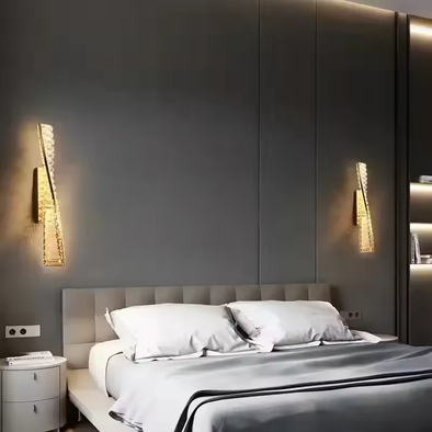 New luxury crystal wall lamp, artistic decoration for interior space