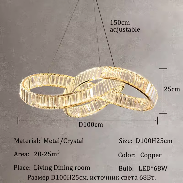 Luxurious crystal chandelier. New design,Suitable for various indoor spaces.