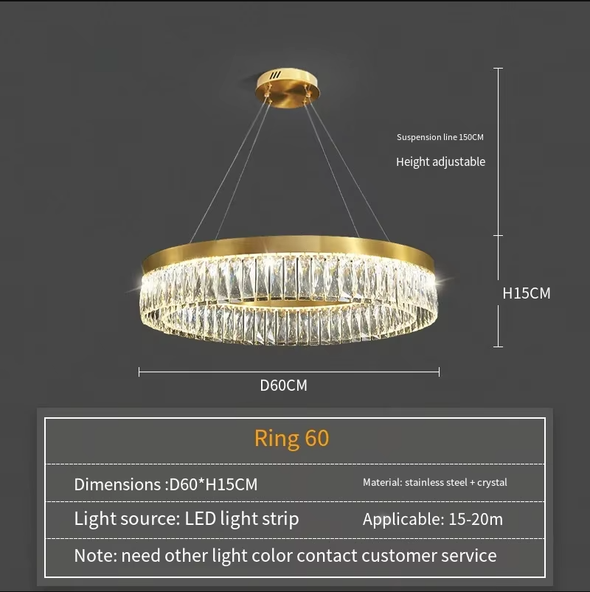 Exquisite crystal chandelier for villas, apartments or restaurant island tables