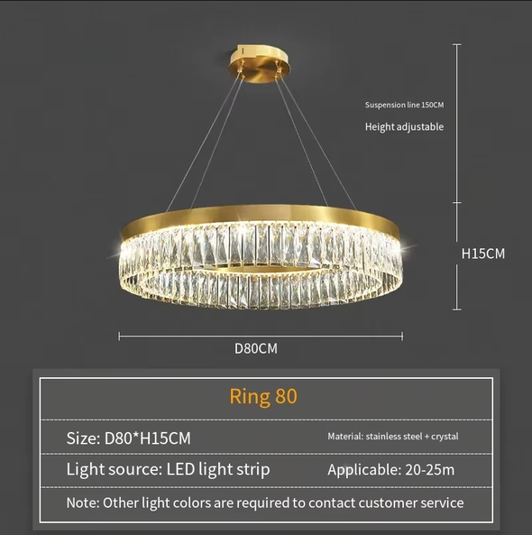 Exquisite crystal chandelier for villas, apartments or restaurant island tables