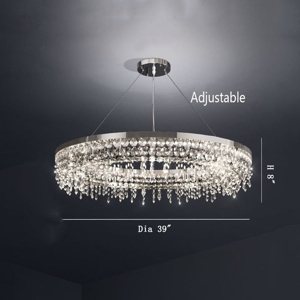 K9 Crystals Round Living Room Chandeliers 