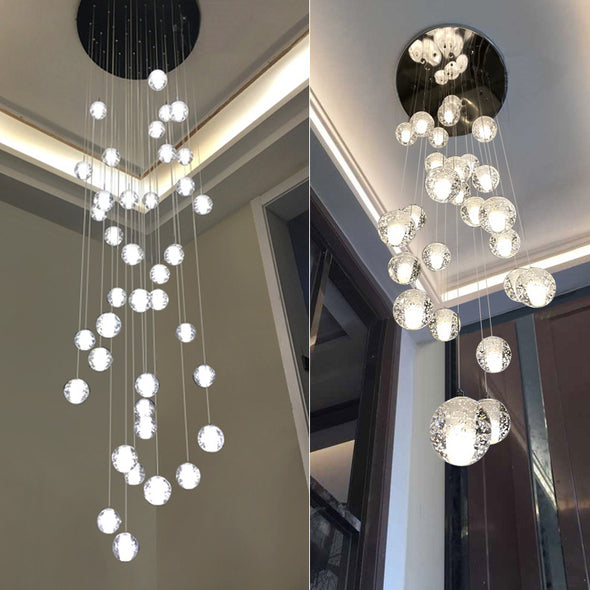 modern bubbles ball chandelier for staircase 