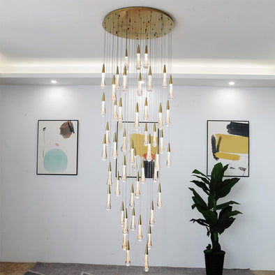 Large Raindrop Chandelier Cluster Pendants For High Entryway