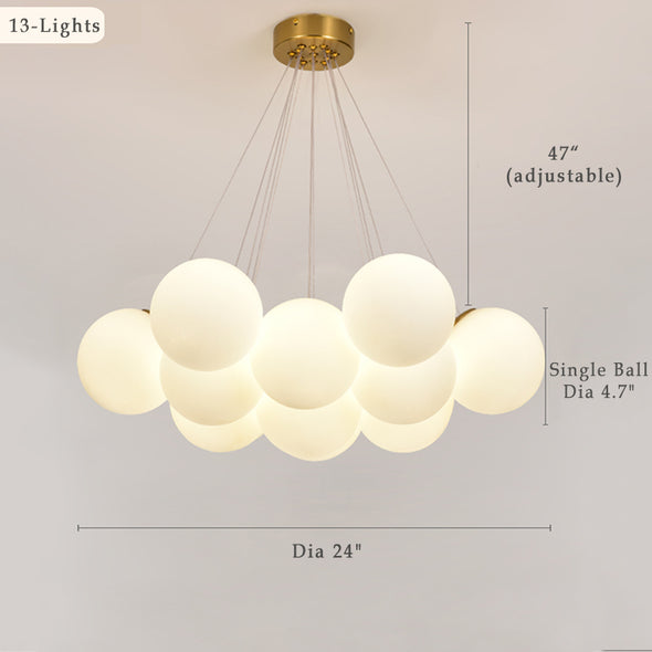 Modern Glass Globe Cluster Pendant Lighting For Children's Dedroom