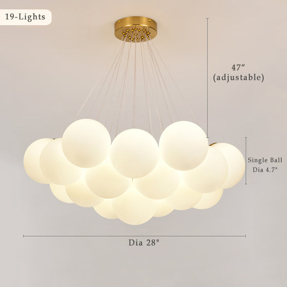 Modern Glass Globe Cluster Pendant Lighting For Children's Dedroom