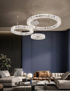 Three Rings Crystal Chandelier For Living Room Luxury Decorate Hanging Lamp