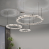 Three Rings Crystal Chandelier For Living Room Luxury Decorate Hanging Lamp