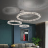 Three Rings Crystal Chandelier For Living Room Luxury Decorate Hanging Lamp