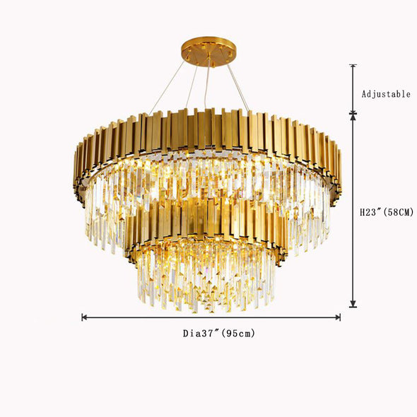 Crystal Living Room Chandeliers Luxury Hanging Lights Fixture