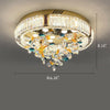 Luxury Crystal Flush Mount Light for Bedroom Romantic Modern Ceiling Light