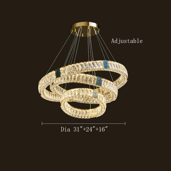 Crystal Ring Chandelier for living room