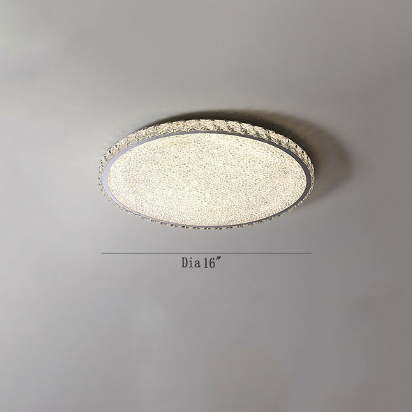 Contemporary Flush Mount Light for Living Room Crystal Ceiling Lamp