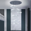 Large Crystal Round Chandelier  For High Ceiling