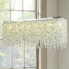 Kitchen Island Rectangular Crystal Chandelier 