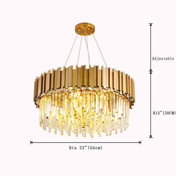 Crystal Living Room Chandeliers Luxury Hanging Lights Fixture