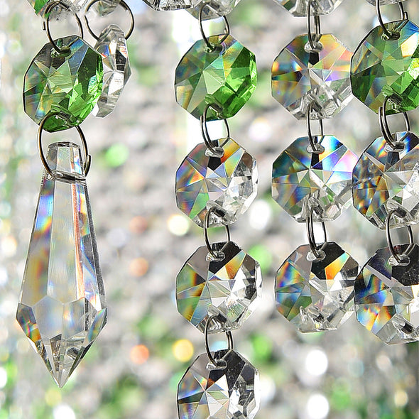Kitchen Island Rectangular Crystal Chandelier 