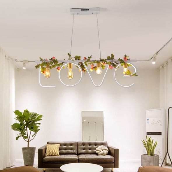 Love shape Pendant Lighting with decorative flower ambient lights