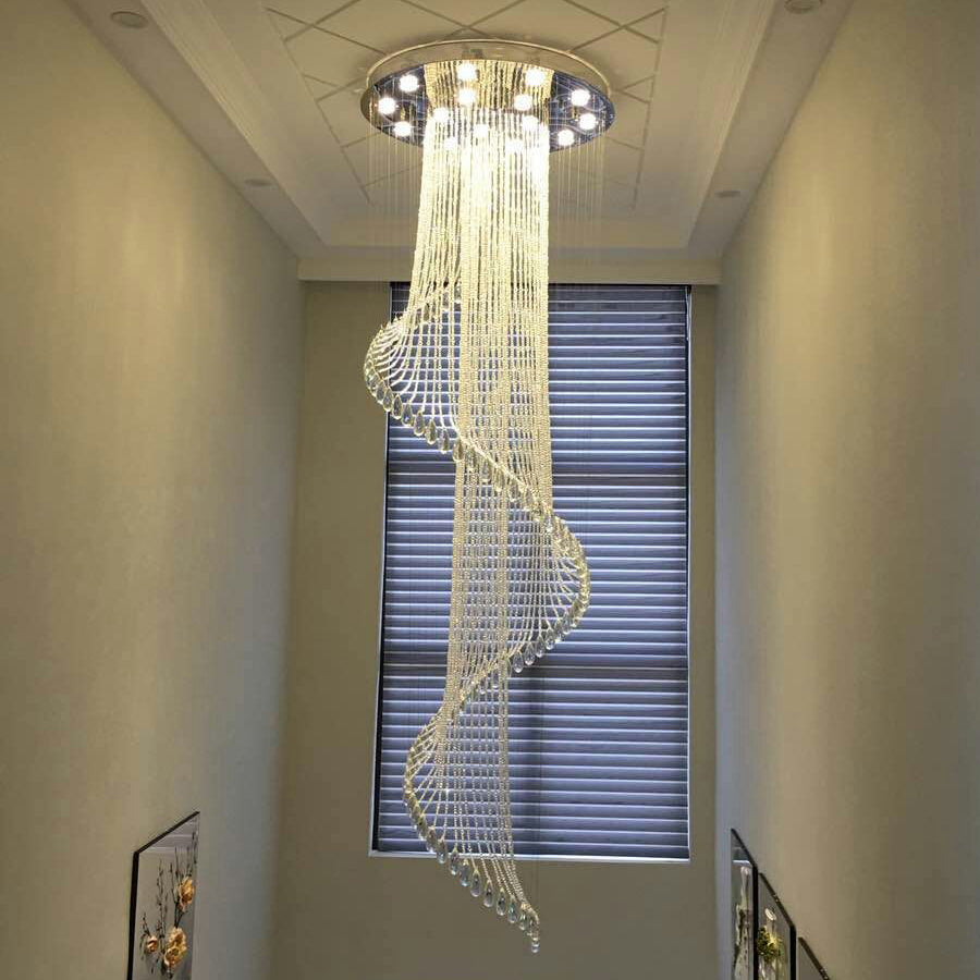 Story Foyer Chandeliers Crystal Large Entryway Chandelier