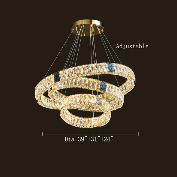 Modern Crystal Ring Chandelier