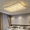 Modern Crystal Flush Mount Light For Living Room Bedroom Square Ceiling Lamp