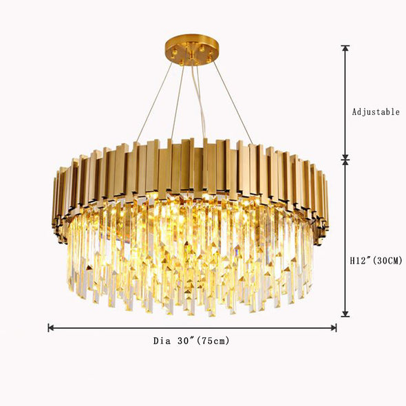 Crystal Living Room Chandeliers Luxury Hanging Lights Fixture