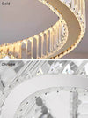 High Ceiling Crystals Rings Chandeliers For 2 Story Foyer & Stair Way