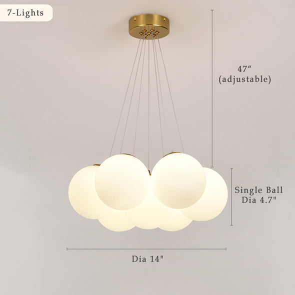 Modern Glass Globe Cluster Pendant Lighting For Children's Dedroom