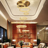 Large Crystal Round Chandelier  For High Ceiling