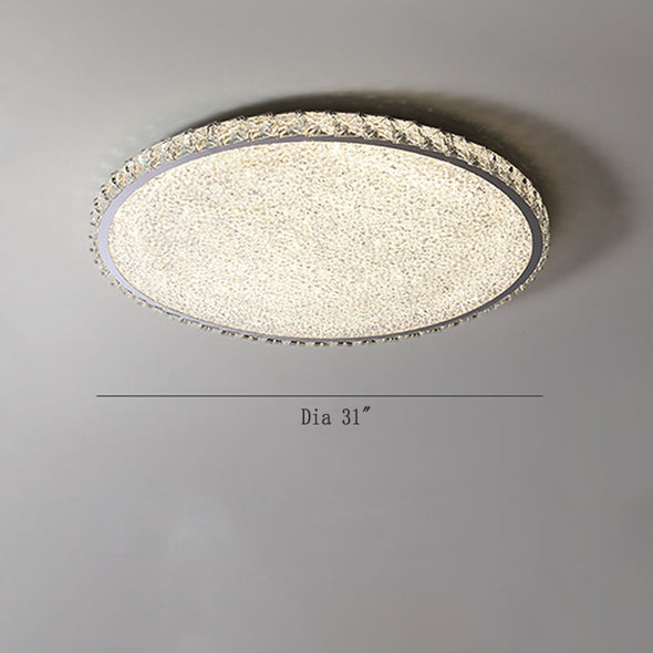 Contemporary Flush Mount Light for Living Room Crystal Ceiling Lamp