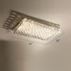 Modern Crystal Flush Mount Light For Living Room Bedroom Square Ceiling Lamp