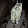 Kitchen Island Rectangular Crystal Chandelier 