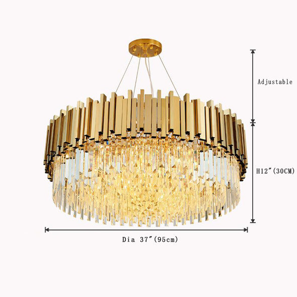 Crystal Living Room Chandeliers Luxury Hanging Lights Fixture