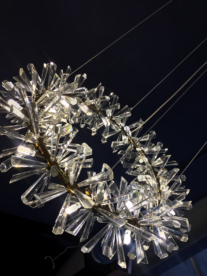 Modern LV Luxury Crystal Hanging LED Chandelier Light-MEGA LIGHTING