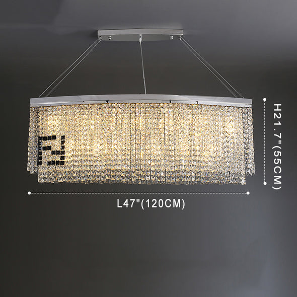 Rectangle Kitchen Dining Island Crystals Chandeliers