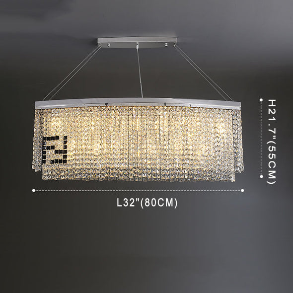 Rectangle Kitchen Dining Island Crystals Chandeliers