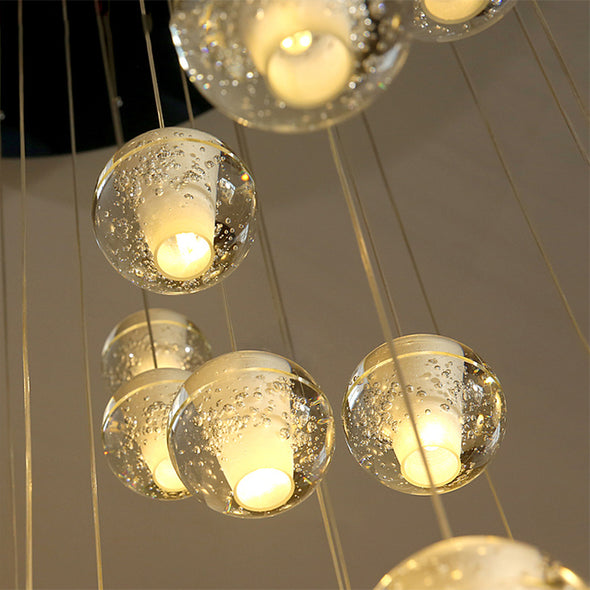 modern bubbles ball chandelier for staircase 