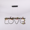 Love shape Pendant Lighting with decorative flower ambient lights